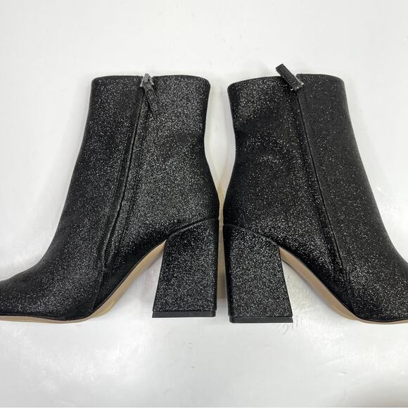 Franco Sarto Vesi heeled ankle boots black sparkle - 7.5 - Picture 8 of 12